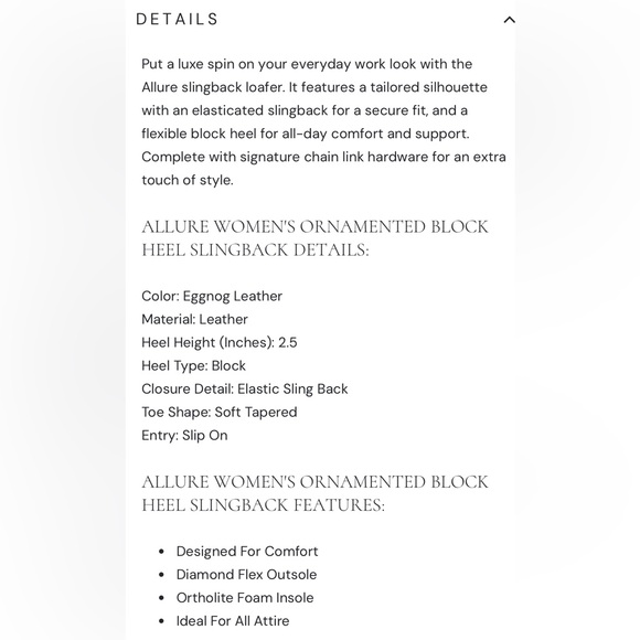 NWT AEROSOLES Women's Eggnog Slingback Heels - Picture 6 of 10